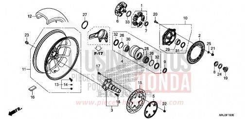 HINTERRAD CB1000RAJ de 2018